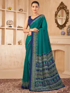 Mitera Floral Silk Blend Jamdani Saree