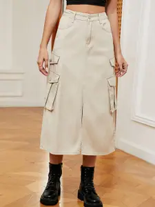 StyleCast Denim Divided Midi Skirt