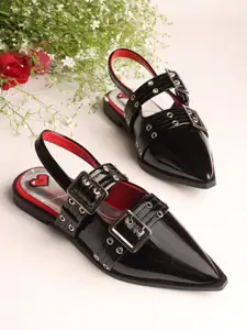 THE WHITE POLE Stylish Trending Ethnic Flat Bellie Sandal For Womens And Girls