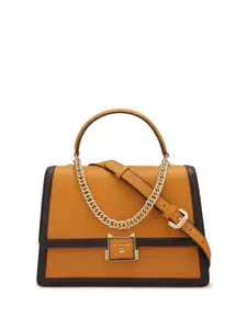 Da Milano Colourblocked Leather Half Moon Satchel