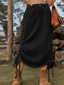 StyleCast Denim A-Line Midi Skirt