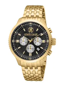 Roberto Cavalli Men Dial & Stainless Steel Bracelet Style Straps Analogue Automatic Watch RC5G127M0075