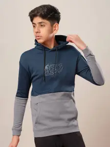 Technosport Boys Colourblocked Hooded Sweatshirt