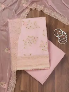 Koskii Floral Embroidered Unstitched Dress Material