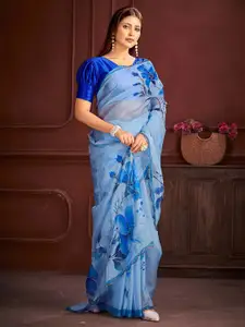 Anouk Floral Zardozi Organza Saree