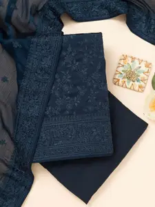 Koskii Floral Embroidered Unstitched Dress Material