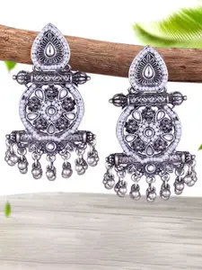 DIVASTRI Peacock Shaped Drop Earrings