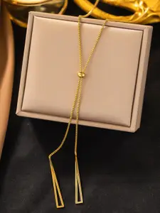 MEENAZ Gold-Plated Triangle Pendant Chain