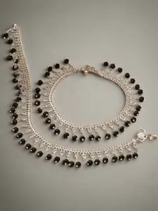 Sangria Silver-Plated Crystals Anklet