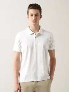 Arrow New York Men Geometric Printed Polo Collar Cotton T-shirt