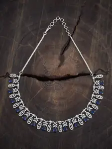 Kushal's Fashion Jewellery Rhodium-Plated Artificial Stones Necklace