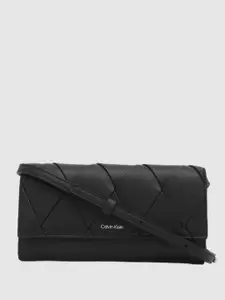 Calvin Klein Women Geometric Printed PU Two Fold Wallet