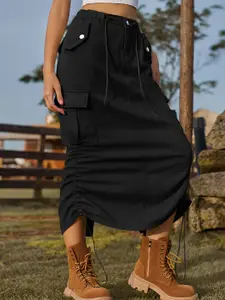 StyleCast Denim A-Line Midi Skirt