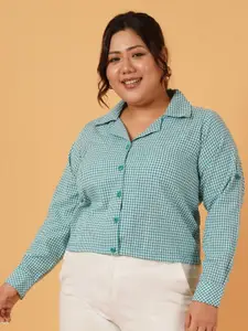 ANGOORI FASHION Women Standard Micro Checks Opaque Checked Casual Shirt