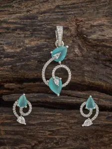 Kushal's Fashion Jewellery Rose Gold-Plated CZ-Stone Embellished Bridal Floral Finger Ring