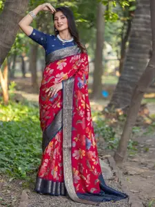 Anouk Floral Zari Sungudi Saree