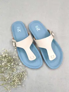 THE MADRAS TRUNK Women Colourblocked T-Strap Flats