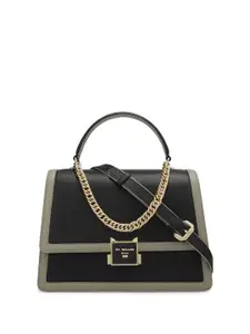 Da Milano Colourblocked Leather Structured Satchel