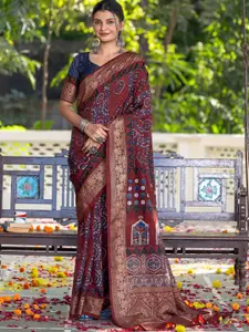 Saree mall Ethnic Motifs Sungudi Sarees