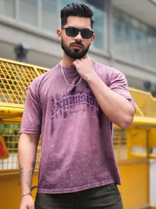 Maniac Men Dyed Round Neck Cotton T-shirt