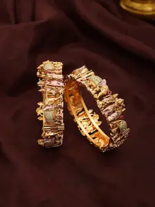 Exotic India Set Of 2 Traditional Ram Darbar Screw Openable Bangles