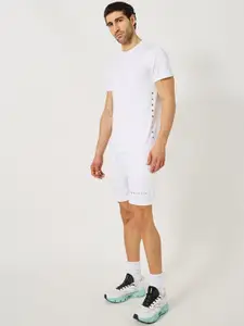 Styli Men Training Textured Tee and Shorts Set