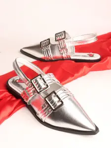 THE WHITE POLE Stylish Trending Ethnic Flat Bellie Sandal For Womens And Girls