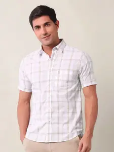 U.S. Polo Assn. Men Tailored Fit Opaque Checked Casual Shirt