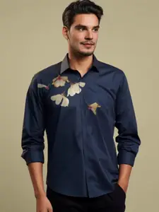 HE SPOKE Men Smart Tailored Fit Floral Opaque Printed Casual Shirt