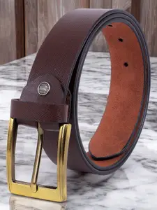 Metronaut Men Textured Leather Formal Belt