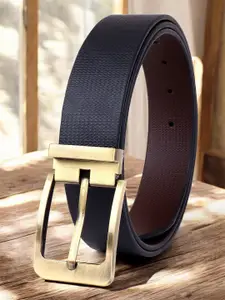 Metronaut Men Textured Leather Formal Belt