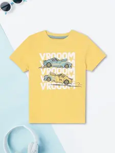 max Boys Graphic Printed Round Neck Cotton T-shirt