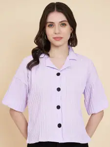 DressBerry Women Classic Boxy Opaque Striped Casual Shirt