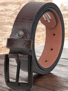 Metronaut Men Textured Leather Formal Belt