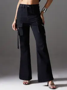 Miss Chase Women Bootcut High-Rise Heavy Fade Stretchable Jeans