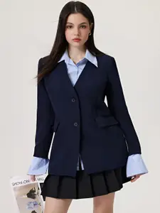 Shiv traders collection V-Neck Cotton Single-Breasted Formal Blazer