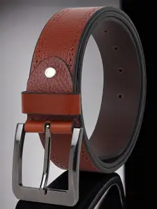 Metronaut Men Textured Leather Formal Belt