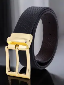 Metronaut Men Textured Leather Reversible Formal Belt