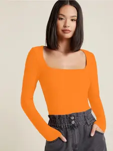 AAHWAN Square Neck Fitted Top