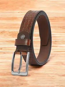 Metronaut Men Textured Leather Formal Belt