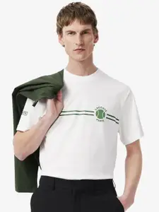 Lacoste Men Striped Round Neck Cotton T-shirt