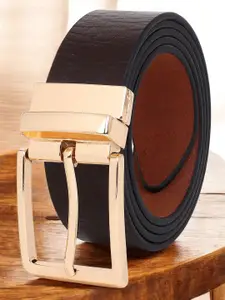 Metronaut Men Textured Leather Formal Belt