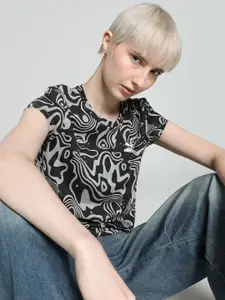 Puma Ess Aop Printed Pure Cotton Short Sleeve T-Shirt