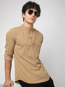 VASTRADO Seersucker Horizontal Striped Kurta