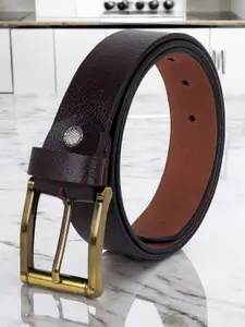 Metronaut Men Textured Leather Formal Belt