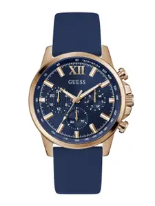 GUESS Men Round Dial Straps Analogue Watch GW0913G1