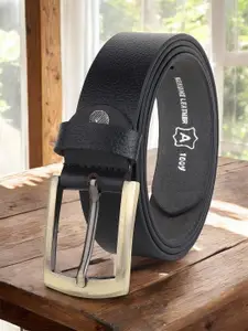 Metronaut Men Textured Leather Wide Belt