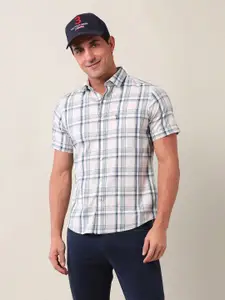 U.S. Polo Assn. Men Tailored Fit Opaque Checked Casual Shirt