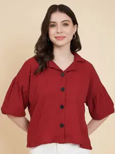 DressBerry Women Classic Boxy Opaque Striped Casual Shirt