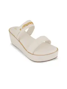 DressBerry Wedge Pumps with Laser Cuts